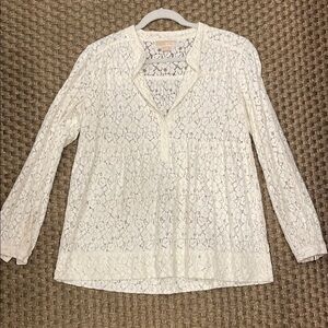 Michael by Michael Kors Ivory Lace Top